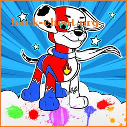 Paw Coloring Book for Puppy patrol for kids icon