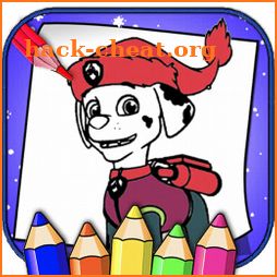 Paw puppy Coloring dogs icon