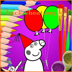 Peppa Coloring Page - Pig Book for Kids 2018 icon