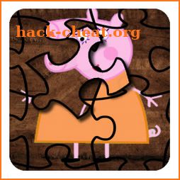 Peppa pig jigsaw puzzle icon