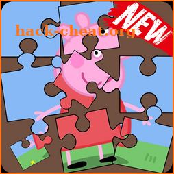 Peppa Puzzle For Kids-Pink Pig icon