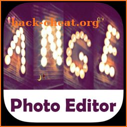Photo Editor : Write your name with a candles icon
