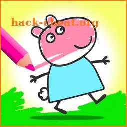 Pig Coloring book Pepaa Cartoon icon