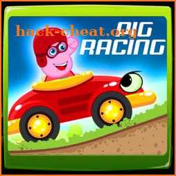 Pig Racing car - Fun Kids happy pig racing icon