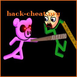 Piggy vs Baldi Stickman Fight icon