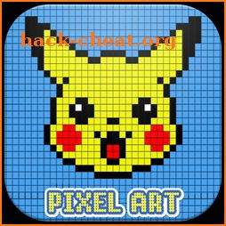 Pikachu Color By Number - Pokemon Pixel Art Games icon