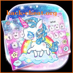 Pink Baby Unicorn Keyboard Theme icon