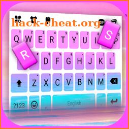 Pink Beach Live Keyboard Background icon