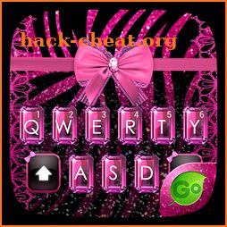 Pink-Black Bowknot GO Keyborad Theme icon