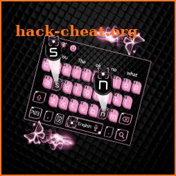 Pink Black Butterfly Keyboard Theme icon