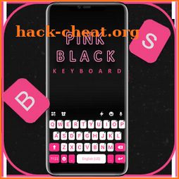 Pink Black Chat Keyboard Theme icon
