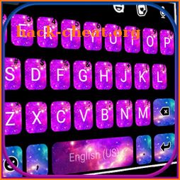 Pink Blue Galaxy Keyboard Theme icon