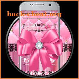 Pink Bow Black Lace Theme icon