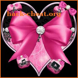 Pink Bow Diamond Glitter Theme icon
