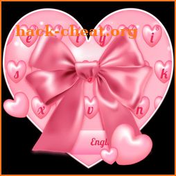 Pink Bow Love Keyboard icon