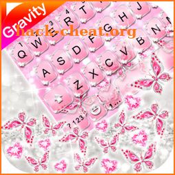 Pink Butterfly Gravity Keyboard Theme icon