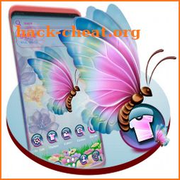 Pink Butterfly Launcher Theme icon