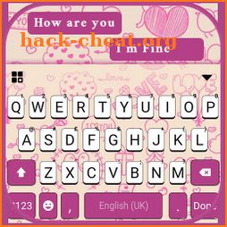 Pink Chat SMS Keyboard Background icon
