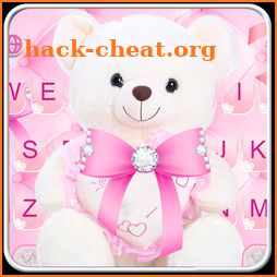 Pink Cute Bear Keyboard Theme icon