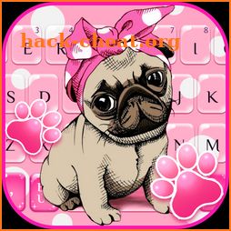 Pink Cute Dog Keyboard icon