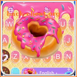 Pink Cute Donuts Keyboard Theme icon
