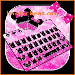 Pink Cute Glitter Bow Keyboard icon