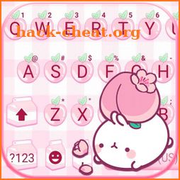 Pink Cute Peach Keyboard Background icon