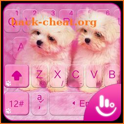 Pink Cute Puppy Keyboard Theme icon