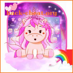 Pink Cute Unicorn Keyboard theme icon