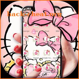 Pink Cuteness Kitty Bowknot Theme icon