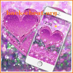 Pink Diamond Bling Heart Theme icon