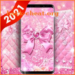 Pink Diamond Bowknot Live Wallpaper & Launcher icon