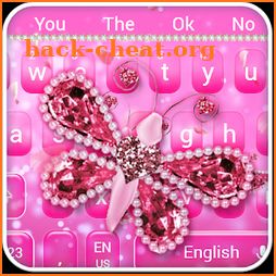Pink Diamond Butterfly Keyboard icon