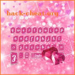 Pink Diamond Glitter Heart Keyboard Theme icon