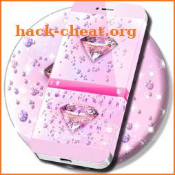 Pink Diamond Heart Keyboard icon