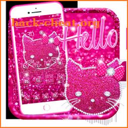 Pink Diamond Kitty Glitter Theme icon