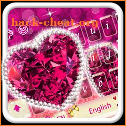 Pink Diamond Love Keyboard Theme icon