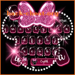 Pink Diamond Mouse Glitter Bow Keyboard Theme icon