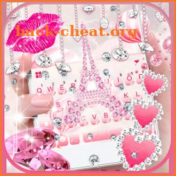 Pink Diamond Paris Keyboard Theme icon