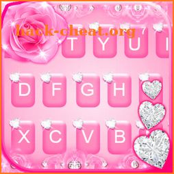 Pink Diamond Rose Keyboard Theme icon