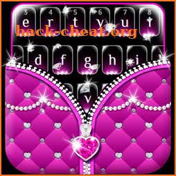 Pink Diamond zipper  keyboard icon
