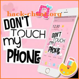 Pink Don't Touch My Phone Theme icon