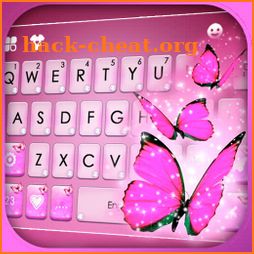 Pink Dreamy Butterflies Keyboard Theme icon