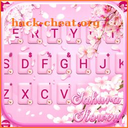 Pink Floral Sakura Keyboard Theme icon