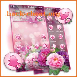 Pink Flower Bokeh Launcher Theme icon
