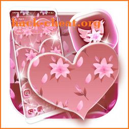 Pink Flower Heart Theme icon