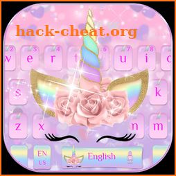 Pink Flower Unicorn Keyboard Theme icon