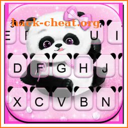 Pink Girly Panda Keyboard Theme icon