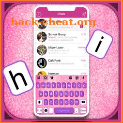 Pink Girly SMS Keyboard Background icon