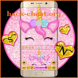 Pink Glisten Unicorn Keyboard Theme icon